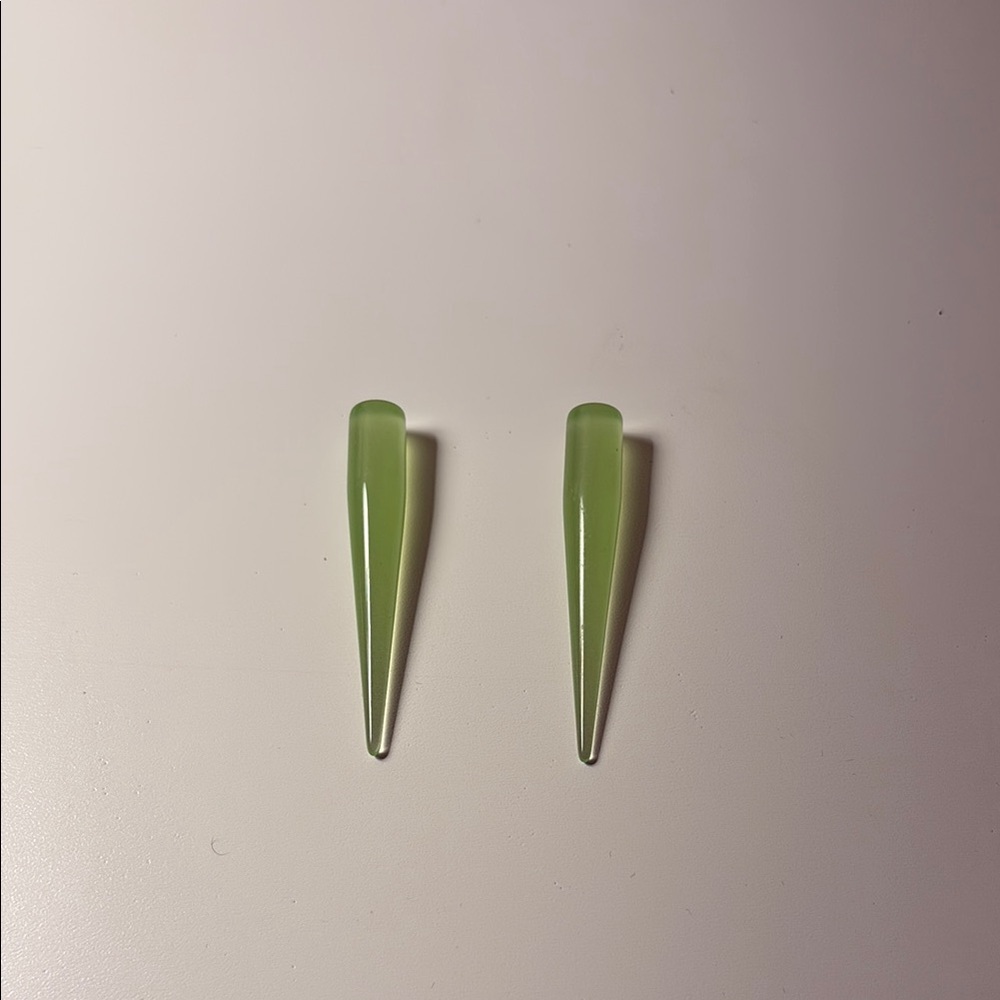 Green Tapered Earrings